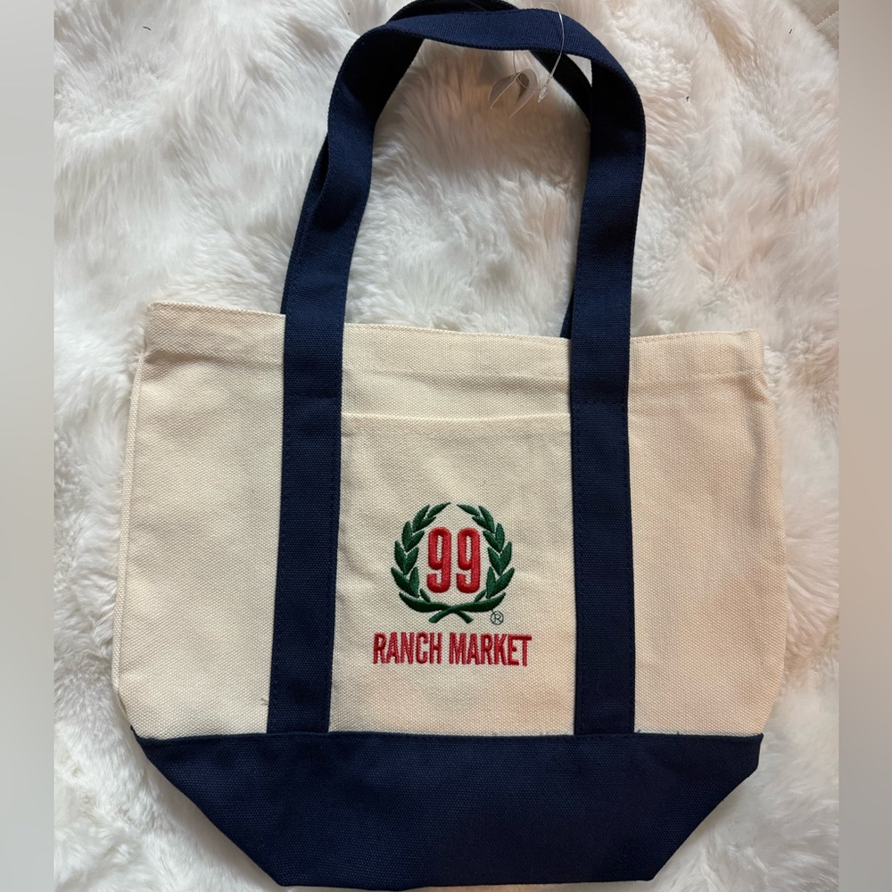 New 99 Ranch Market mini navy blue canvas tote bag